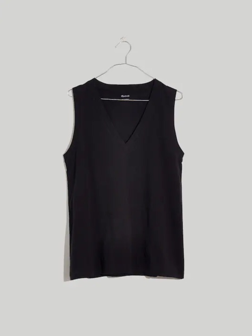Madewell Black V-Neck Relaxed Tank Top